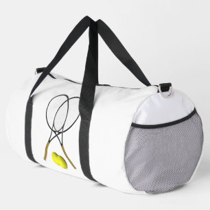 White Tennis Sports Theme  Duffle Bag