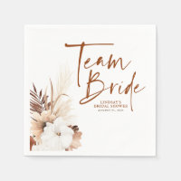 White Terracotta Flowers Bridal Shower Team Bride