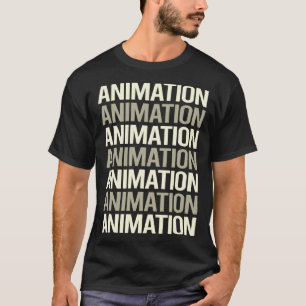 White Text Animation T-Shirt