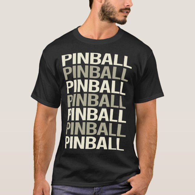 White Text Pinball T-Shirt (Front)