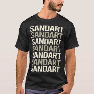 White Text Sand Art T-Shirt