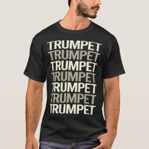 White Text Trumpet T-Shirt