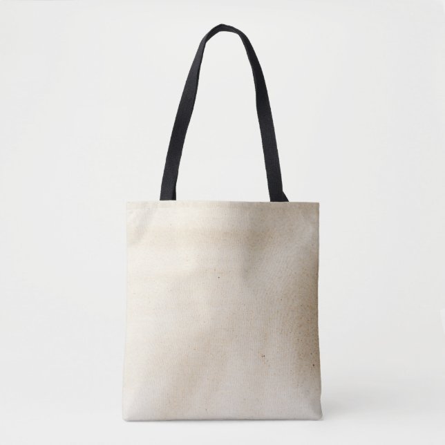White textile with black shadow tote bag (Front)