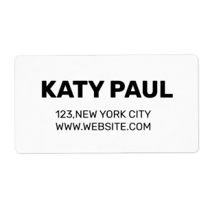 white TEXTURE SIMPLE MINIMAL TEXT STYLE LABEL