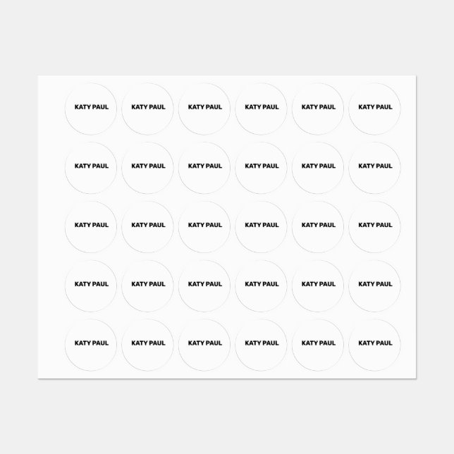 white TEXTURE SIMPLE MINIMAL TEXT STYLE LABEL (Sheet)