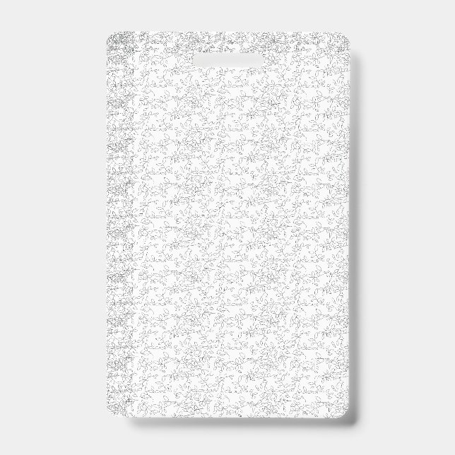 White textured background with subtle, interwoven, ID badge (Front)