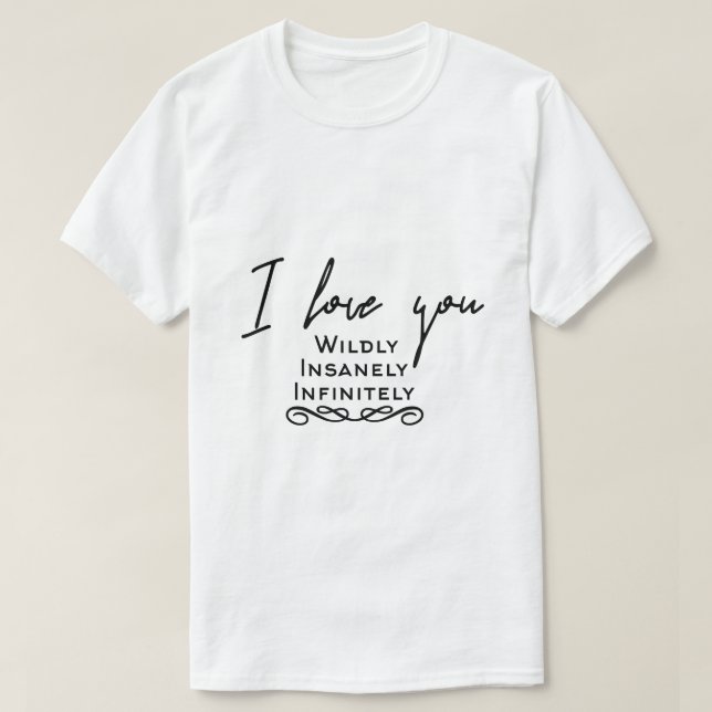 White Theme black Gift Idea T-Shirt (Design Front)