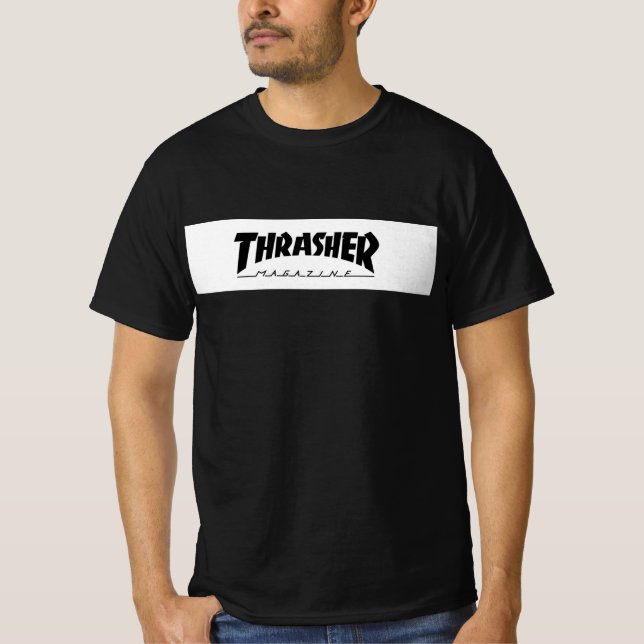 white Thrasher T-Shirt (Front)