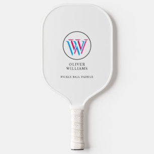 White Three Layers Initial  Pickleball Paddle