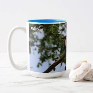 White-throated Kingfisher Blue Mug - Bird on Tree