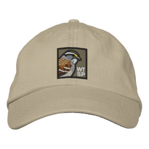 White-throated Sparrow: embroidered hat