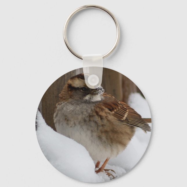 White-throated Sparrow Key Ring (Front)