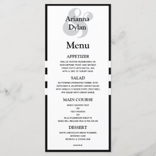 White Tie Affair Menu