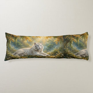 White Tiger – A Quiet Place Beneath Golden Leaves Body Cushion