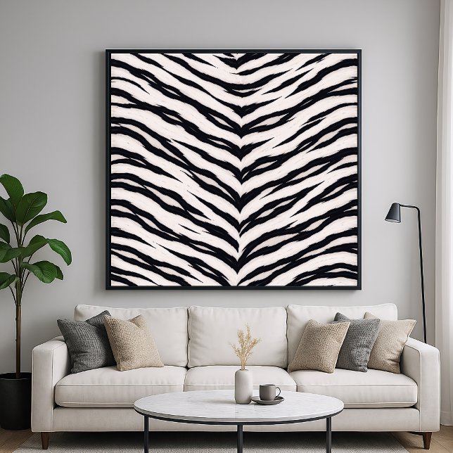 White Tiger Animal Pattern Poster (Creator Uploaded)