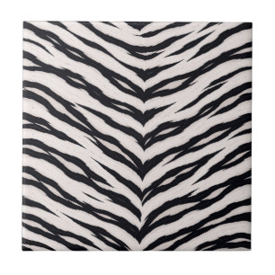 White Tiger Animal Pattern Tile