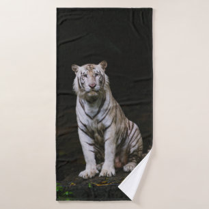 WHITE TIGER BATH TOWEL