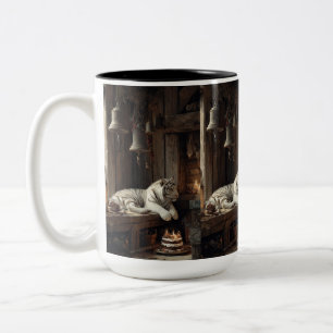 White Tiger Birthday Mug – Rustic Candlelight