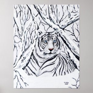 White Tiger Blending In Poster