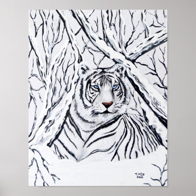 White Tiger Blending In Poster (Front)
