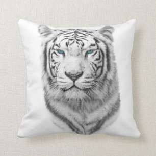 White Tiger, Blue Eyes Cushion