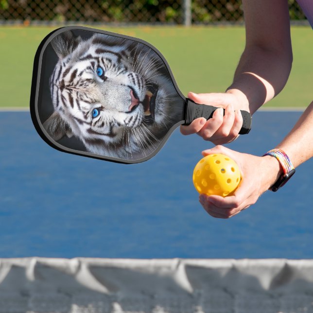 White Tiger Blue Eyes Pickleball Paddle (Insitu)