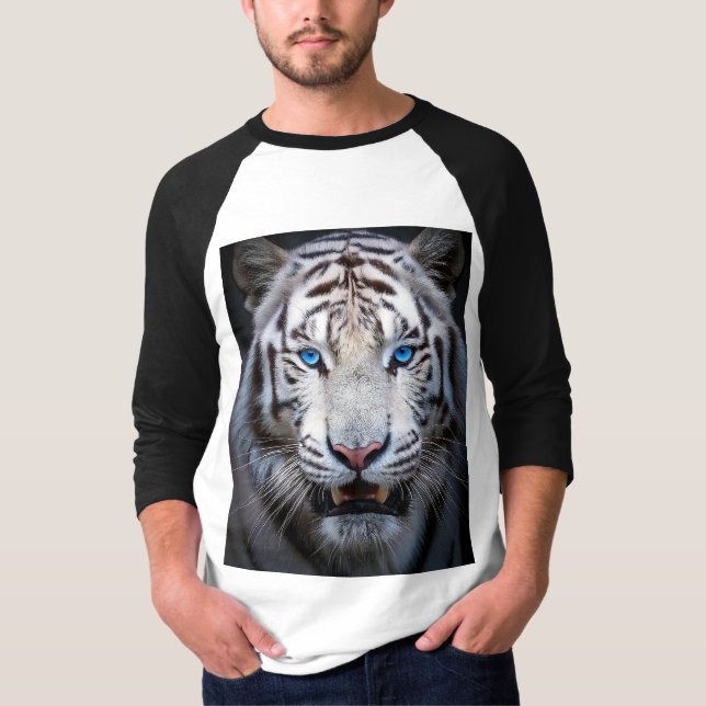 White Tiger Blue Eyes T-Shirt (Front)