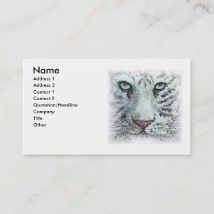 White tiger business card