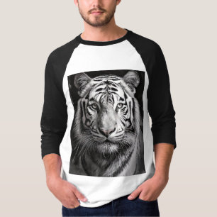 White Tiger Charcoal T-Shirt