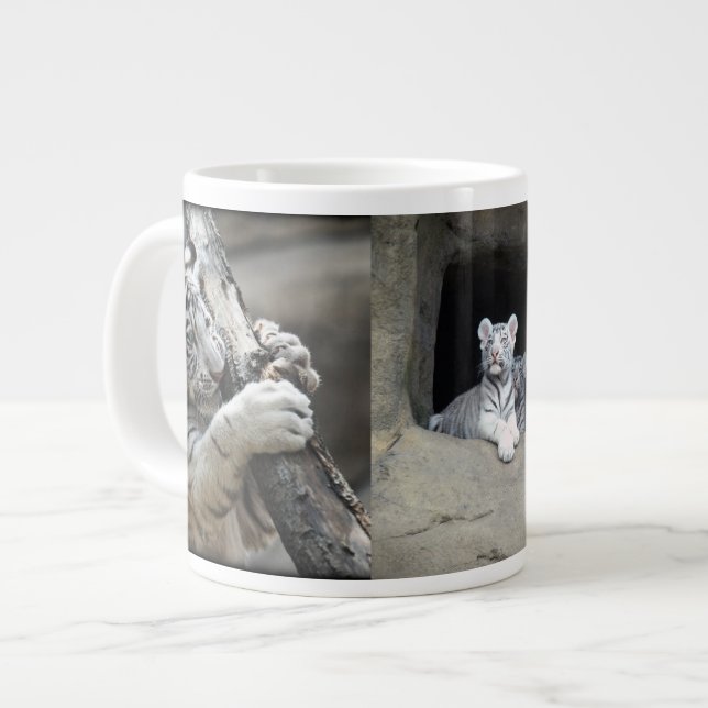 WHITE TIGER CUBS LARGE COFFEE MUG (Front Left)