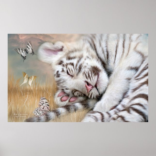 White Tiger Dreams Fine Art Poster/Print Poster (Front)