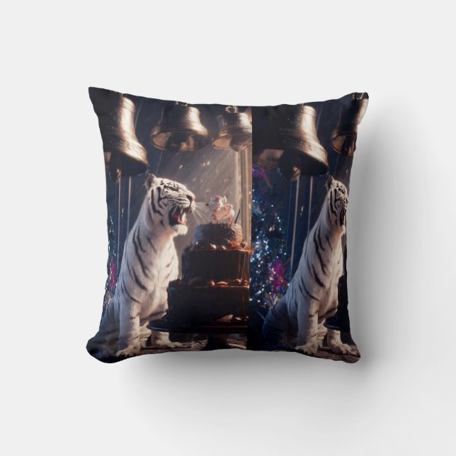 White Tiger Evening Celebration Cushion (Front)