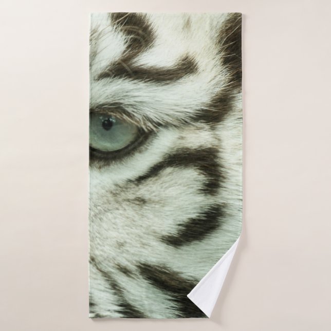 WHITE TIGER FACE BATH TOWEL (Bath Towel)