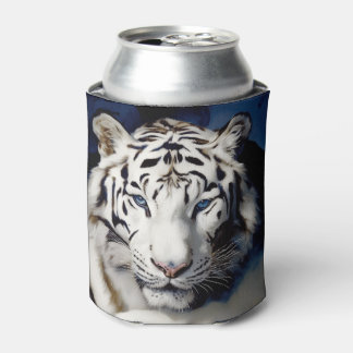 White Tiger Face Can Cooler