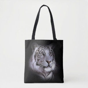 White Tiger Face Tote Bag