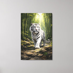 White Tiger Fantasy Art   Man Jiang Hong Art Serie Canvas Print