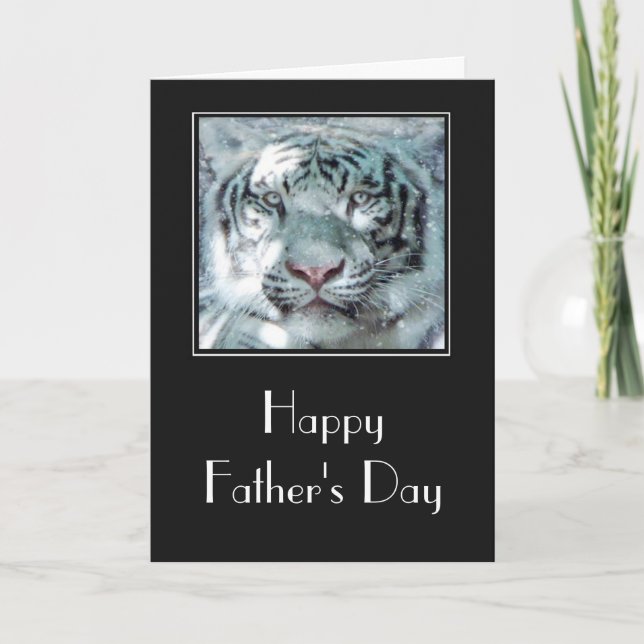 White Tiger Father's Day Card (Front)