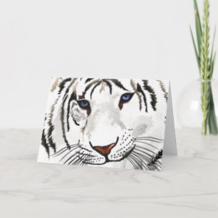 White Tiger Greeting Card