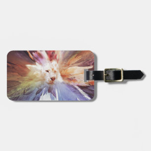 White Tiger Grunge Luggage Tag