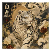 White Tiger Guardian Art | Japanese Mythology