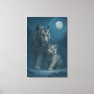 White Tiger – Guardian of Light – ManJiangHong Art Canvas Print