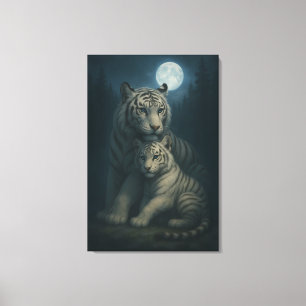 White Tiger – Guardian of Light – ManJiangHong Art Canvas Print