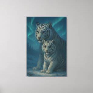 White Tiger – Guardian of Light – ManJiangHong Art Canvas Print