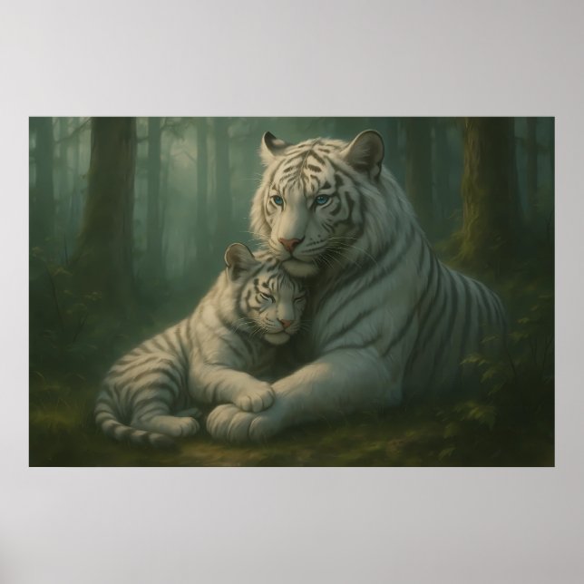 White Tiger – Guardian of Light – ManJiangHong Art Poster (Front)