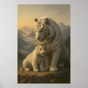 White Tiger – Guardian of Light – ManJiangHong Art Poster