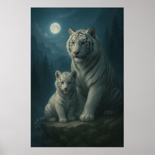 White Tiger – Guardian of Light – ManJiangHong Art Poster