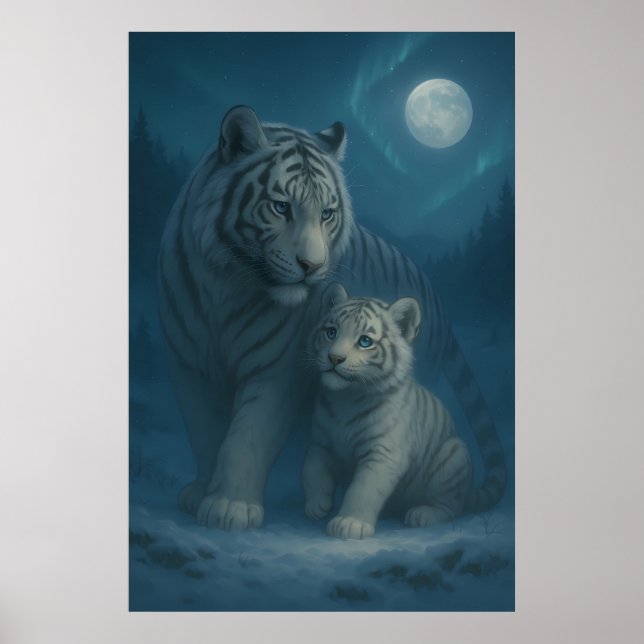 White Tiger – Guardian of Light – ManJiangHong Art Poster (Front)