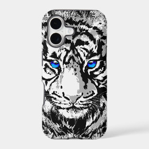 White Tiger Head - Blue Eyes - Tiger