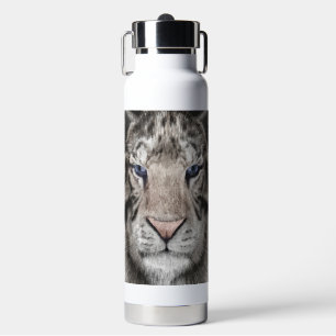 White Tiger Head Wildlife Aesthetic Water Bottle