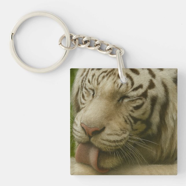 White Tiger in Private Grooming Ritual Key Ring (Front)